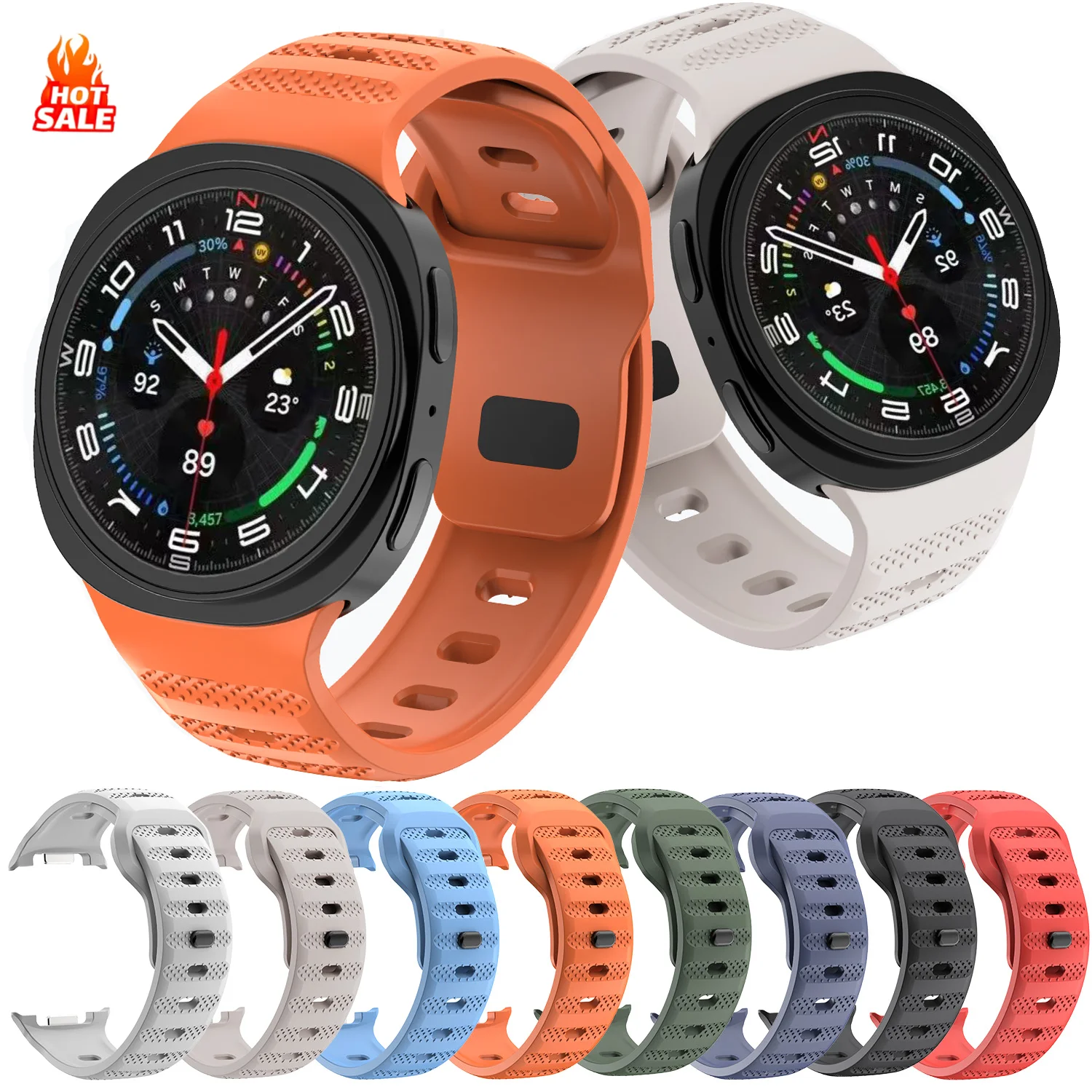 

Silicone Strap For Samsung Galaxy Watch 8 40mm 44mm Bracelet Wristband FOR Galaxy Watch 8 Classic Accessories Strap
