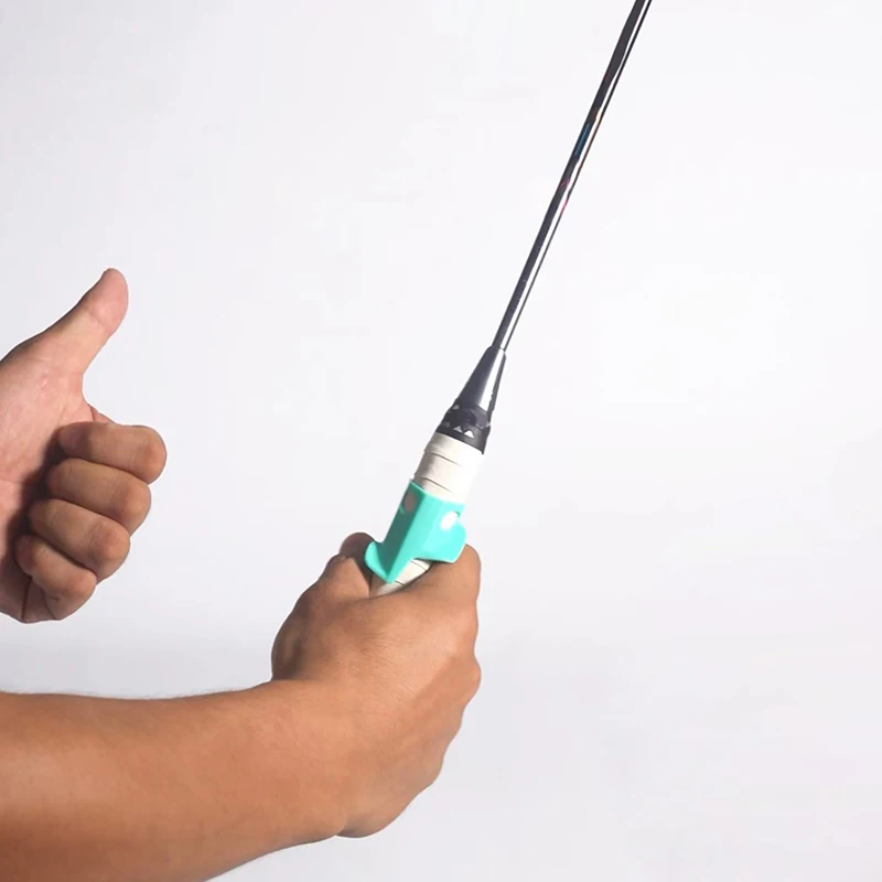 

Tennis Racquet Grip Assistance; Posture Corrector and Starter's Badminton Training Tools