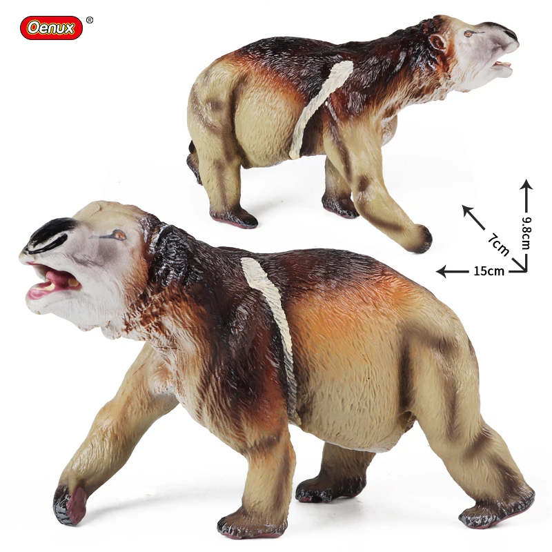 Oenux-Figurines animaux sauvages préhistoriques en PVC pour enfant, jouet de collection, cadeau