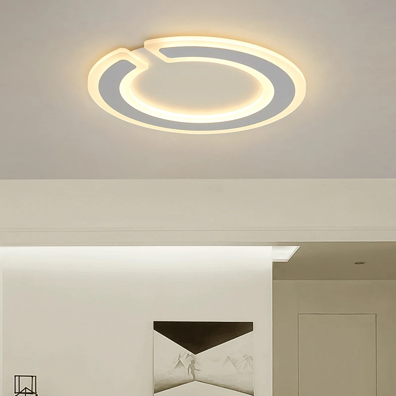 

Modern Incomplete Round Designs Ceiling Lights for Bedroom Kitchen Ultra-thin Luminaire Plafonnier Dimming RC Lamp