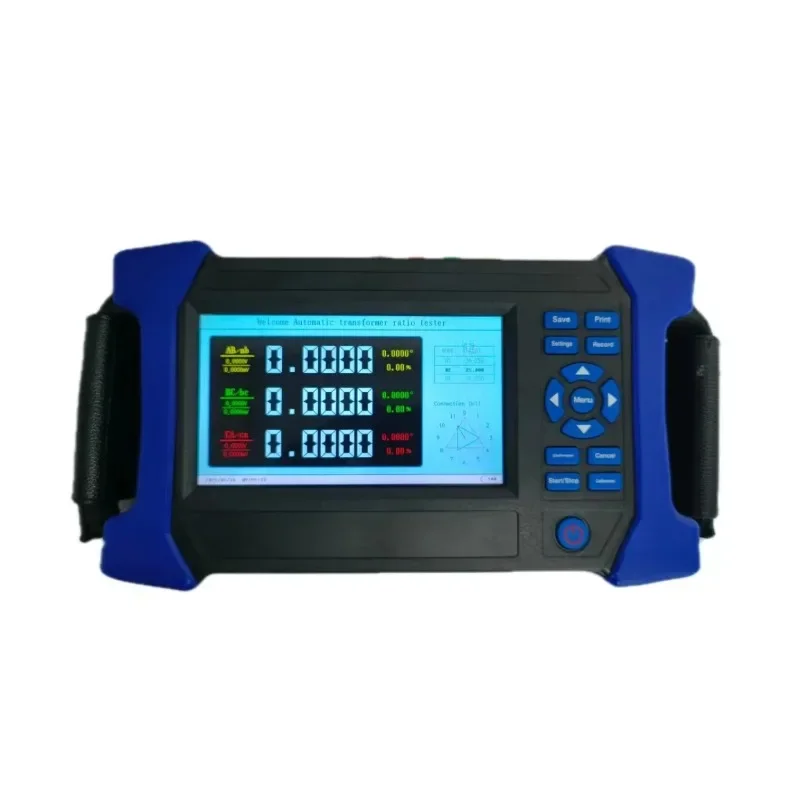 Handy Transformer TTR Turns Ratio Meter Turn Ratio Group Tester Transformer Test Equipment With Large-Capacity Lithium Battery