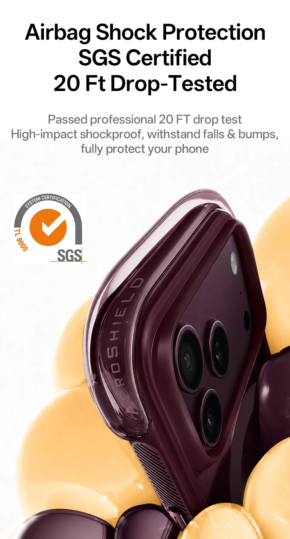 WiWU Airbag Handyhülle für iPhone 18 Pro Max 18 Pro Sturzsichere Schutzhülle für iPhone 17 Pro Max 17 Pro – Detail 4