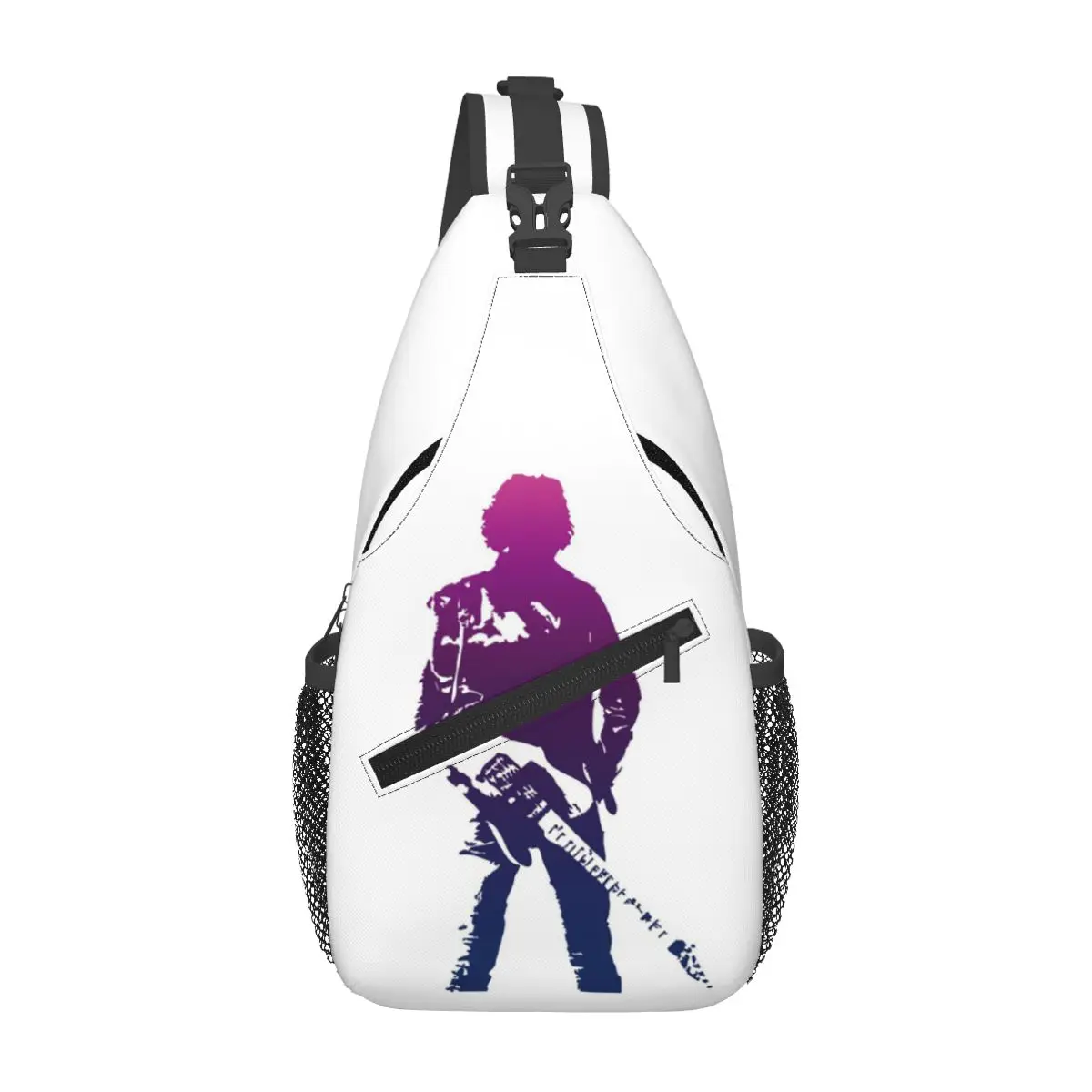 

Guitar Springsteen Chest Bag Men Sling Crossbody Backpack Chest Bag Traveling Hiking Daypack Shoulder Bag