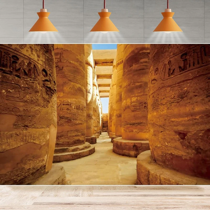 Photography Backdrop For Ancient Egypt Temple Stone Sculpture Relic Egyptian Background Home Party Backdrop Wall Banner Decor