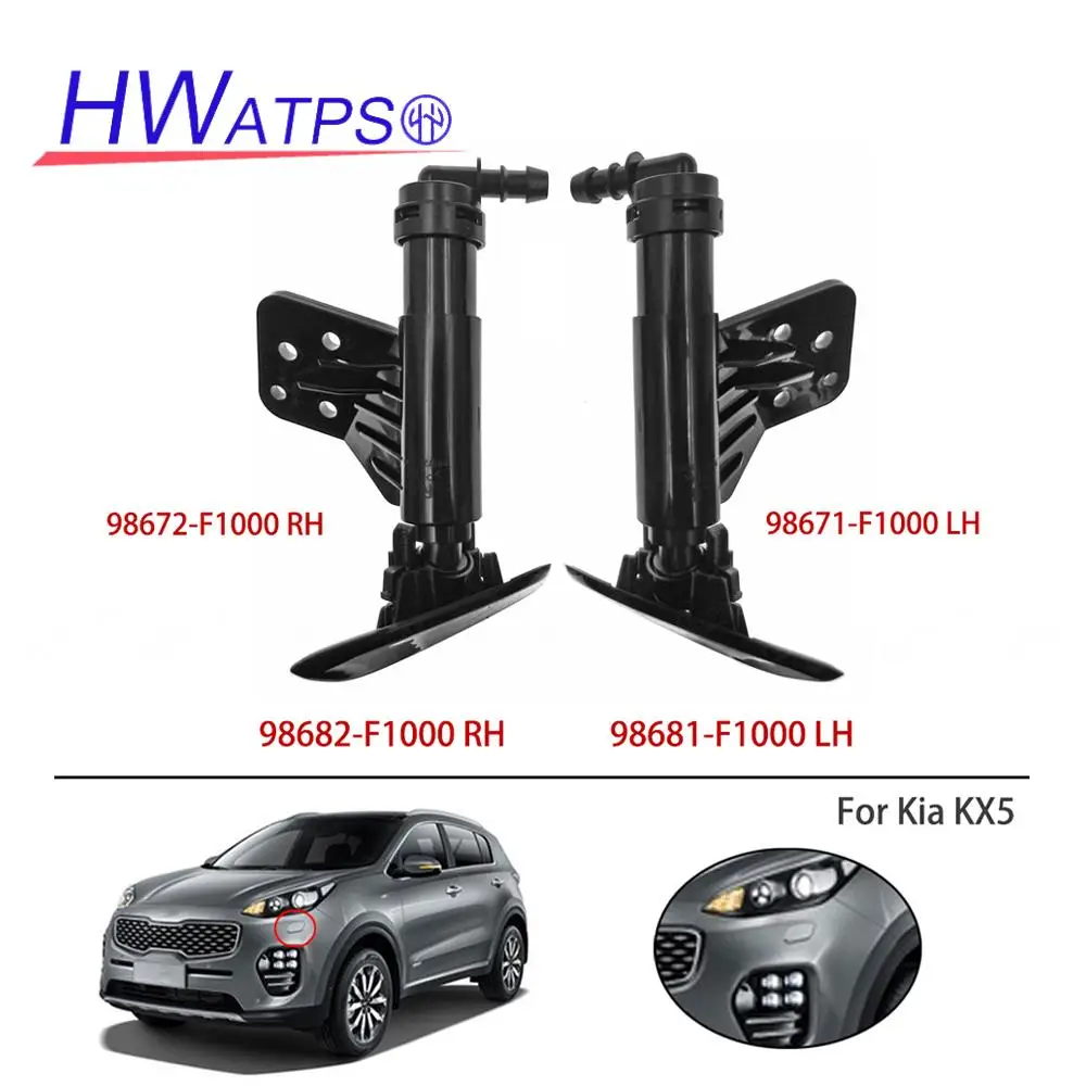 98672-F1000 RH 98671-F1000 LH 98682-F1000 RH For Kia KX5 Sportage VI 2015-2020 Headlight Washer Telescopic Spray Nozzle & Cover