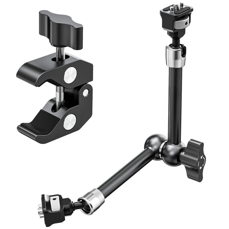25Cm magic hand + strong clip 1/4 screw + positioning pin, strange hand strong clip universal crab clamp
