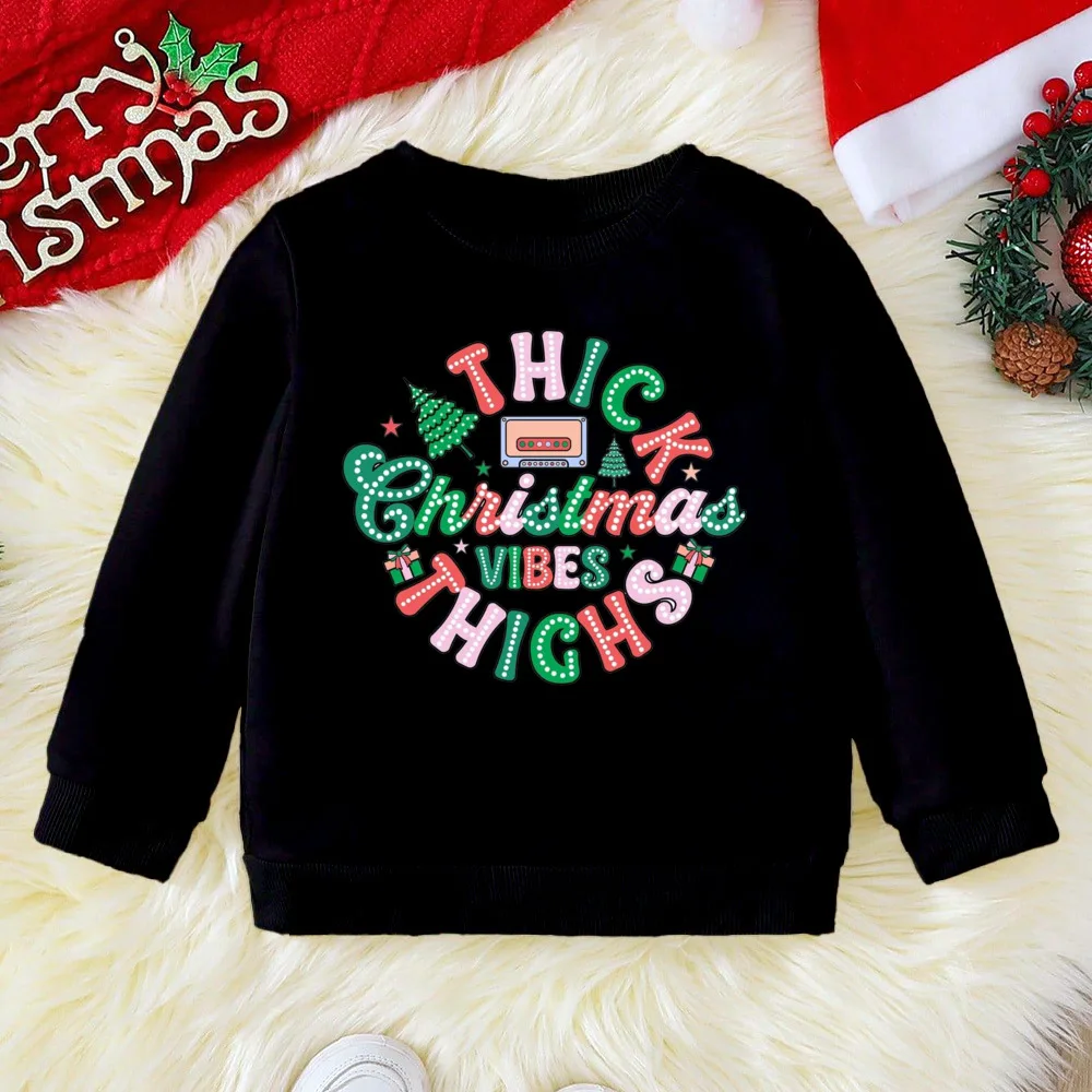 سانتا كلوز Hallmark أضواء الساخن الشوكول أكل طباعة الاطفال البلوز الطفل عيد الميلاد هوديي القمم عيد الميلاد المشاعر سترة الأطفال الزي #3