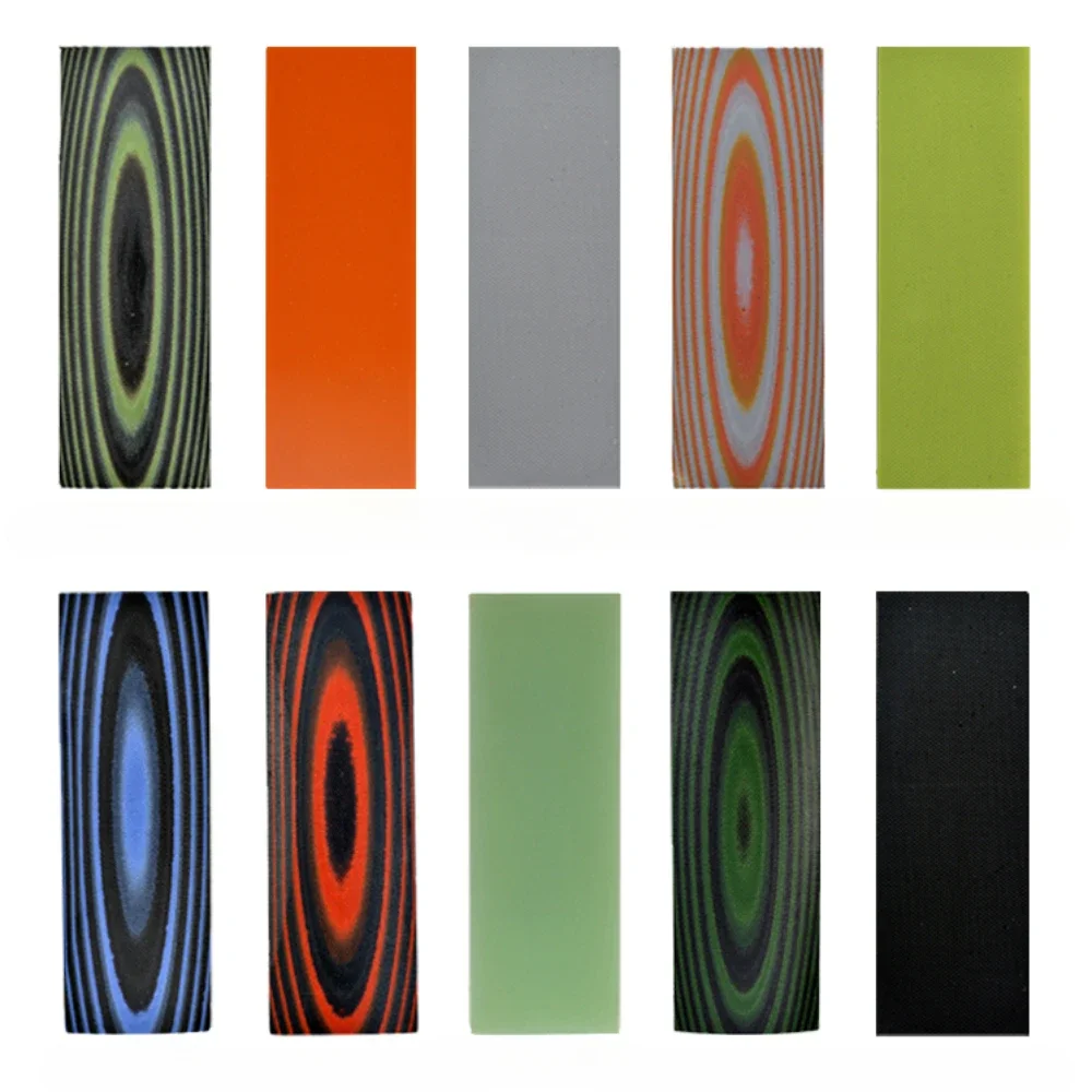 2 Pieces Multi-colors G10 Patch Material DIY Knife Making Handle Material Black/Black Blue/Green G10 Patch Material