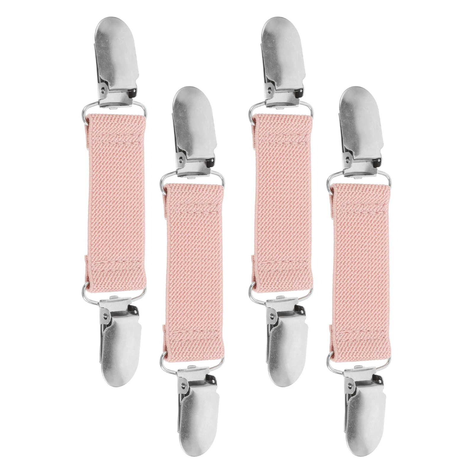 

4 Pcs Elastic Pants Clips Clamp Dress Waist Cinch Leg Cycling Trouser Polyester Travel