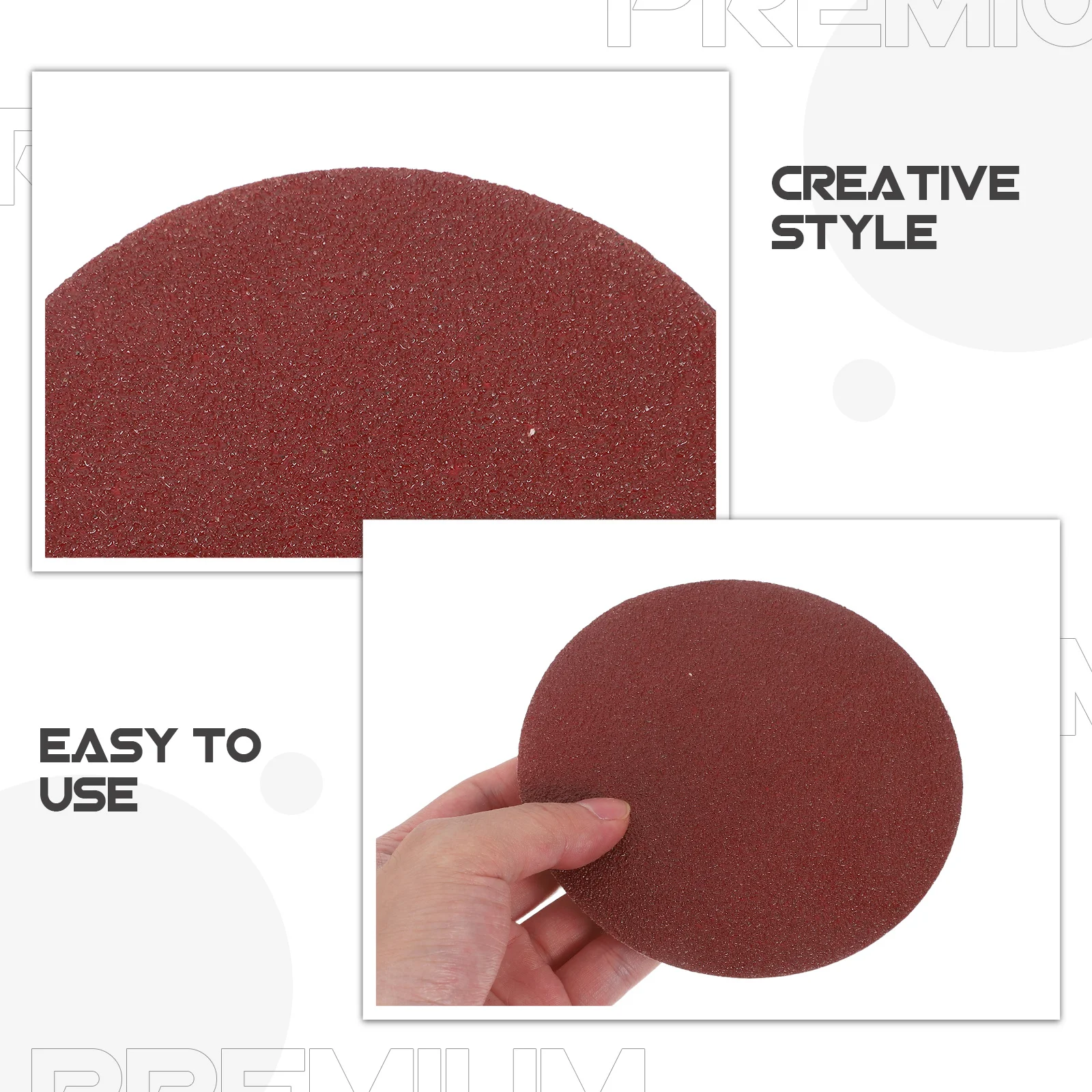 100 قطعة من وسادات الصنفرة مقاس 5 بوصة 40 فريك من ورق الصنفرة المستدير لمجموعة مرفق الحفر تلميع الأسطح البلاستيكية المعدنية والخشب