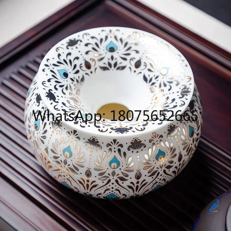 Dunhuang ceramic ashtray - dustproof, smokeproof, for home, hotel, and office use
