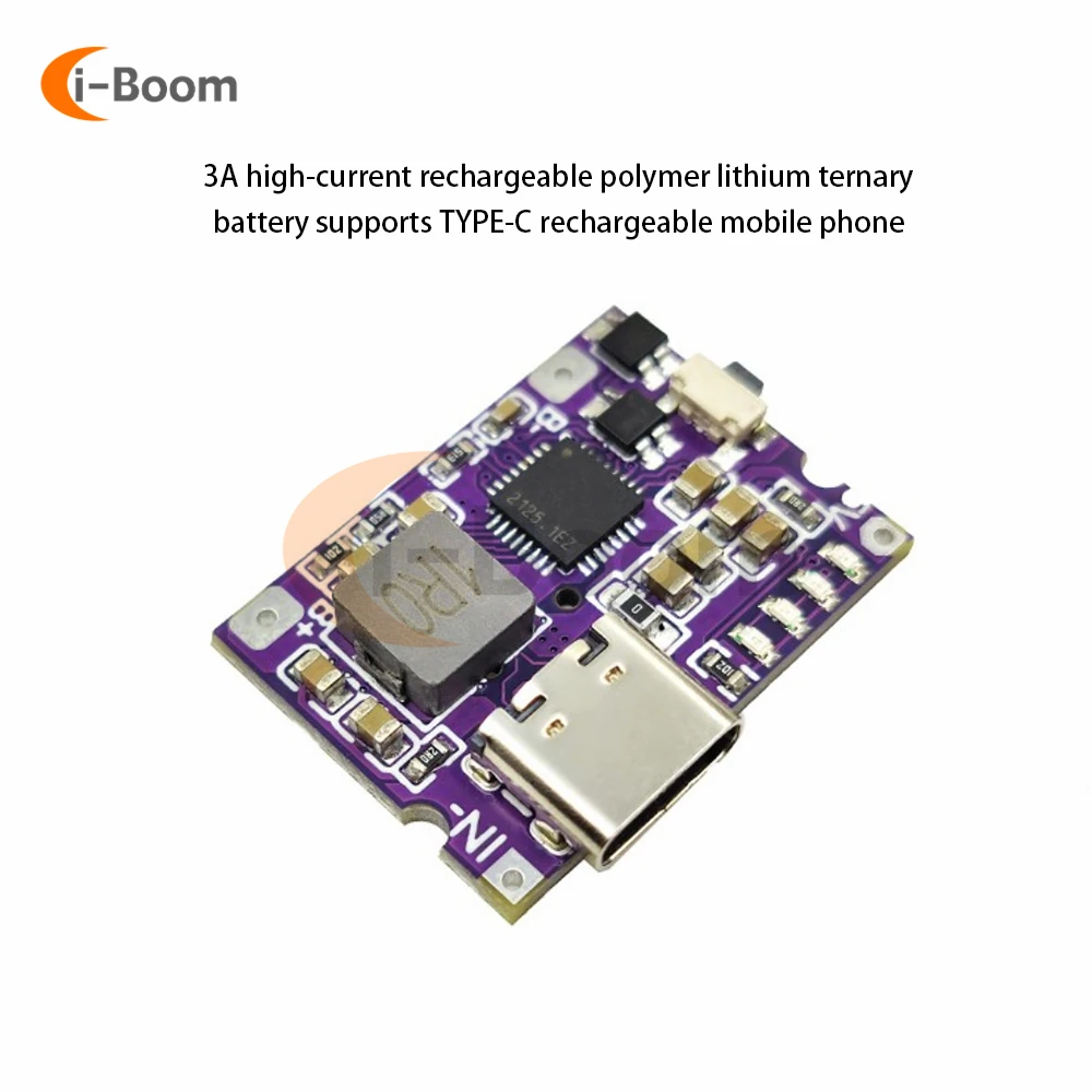 Type-C 5V USB Charge Discharge Integrated Module 3.7V 4.2V 18650 Lithium Battery Charging Boost Power Board protection board