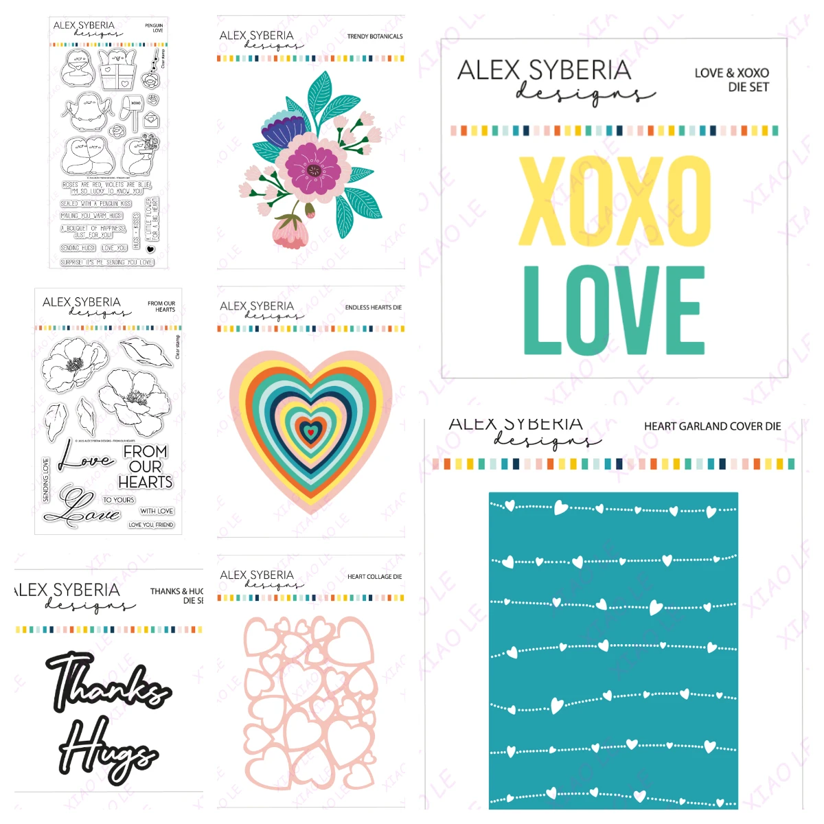 Новое поступление, гирлянда в форме сердца, обложка Love XOXO, штампы для резки металла, штампы для тиснения, шаблон, сделай сам, поздравительная открытка, ручная работа