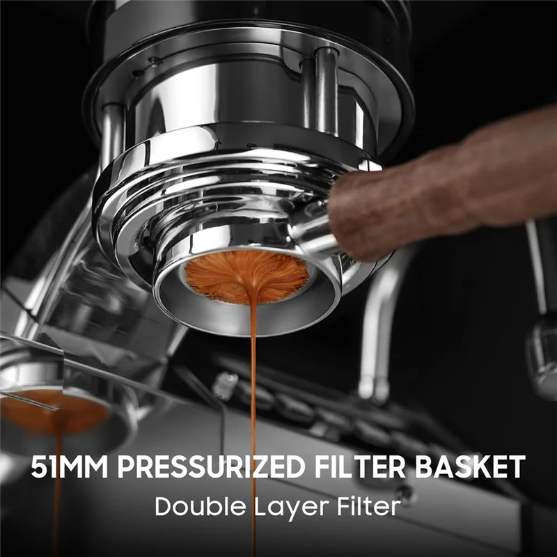 B98A-51Mm Pressurized Espresso Filter Baske Reusable Coffee Filter Reusable Coffee Filter Set