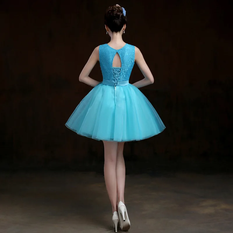 Pizzo floreale carino abito da ballo stile Tutu moderno Vestido De 15 quinceaeceras moderno blu 3D fiore vita sottile abiti Quinceanera