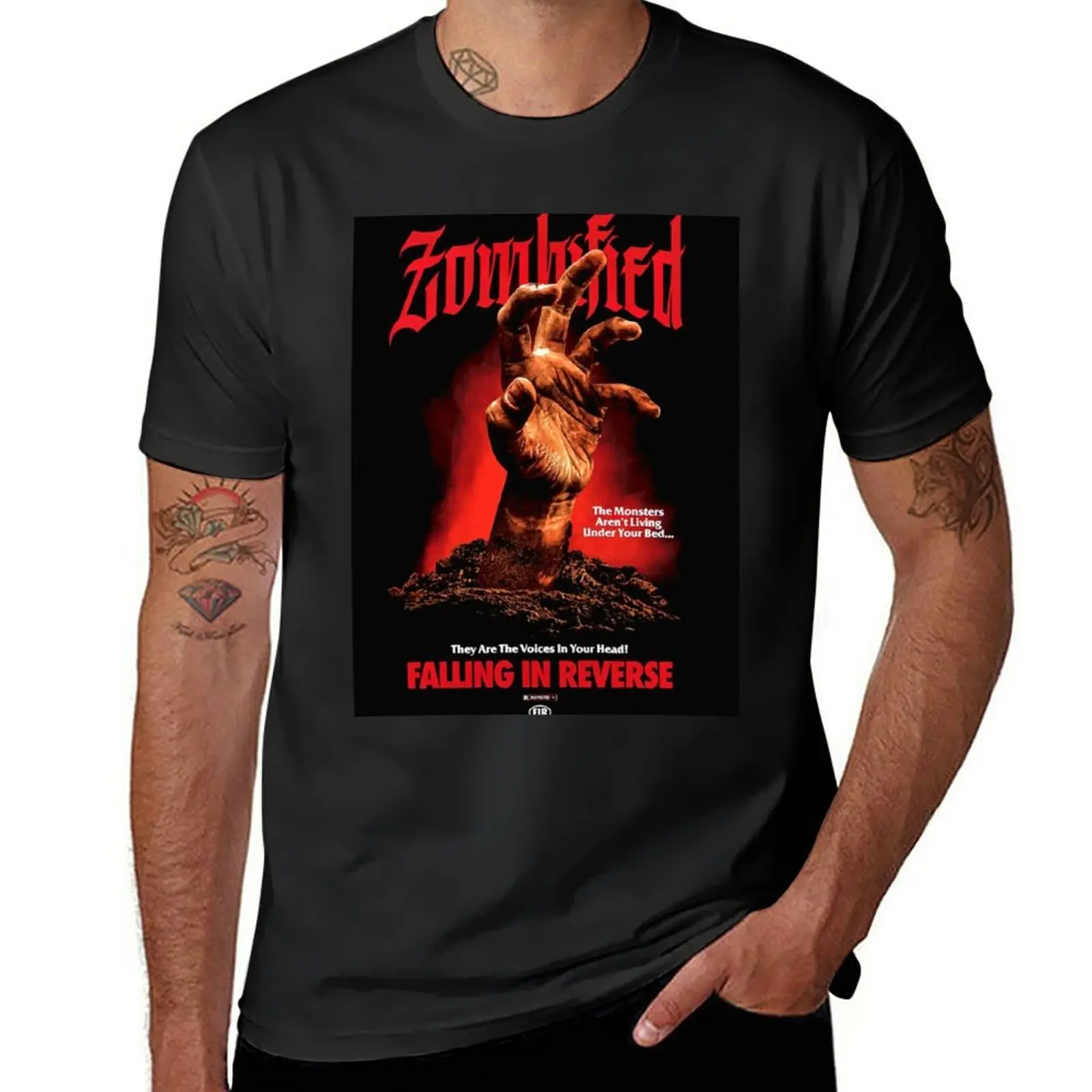 New Zombified falling in reverse T-Shirt hippie clothes summer clothes shirts graphic tees mens vintage t shirts