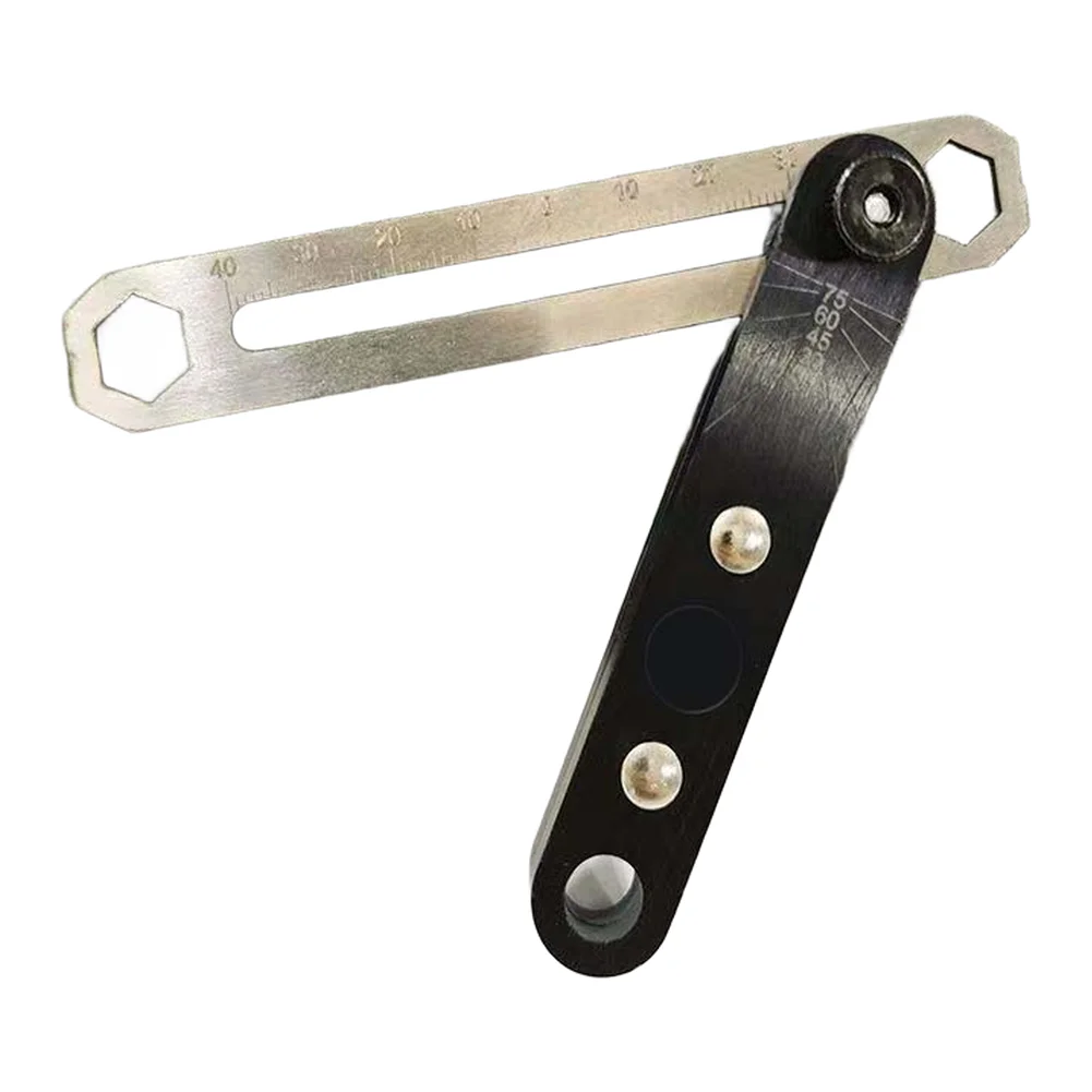T Shape Angle Ruler 80mm High Precision Adjustable Locking Nut Woodworking Measuring Tool For Square Gauge Layout Accessories
