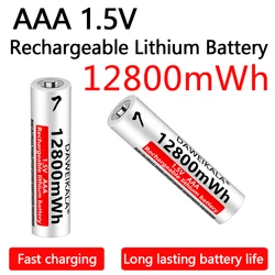 2024 AAA 12800mWh 1.5V Li-Ion Rechargeable Battery AAA Lithium Batteries Wholesale For Mouse Flashlight Fan Game Machine