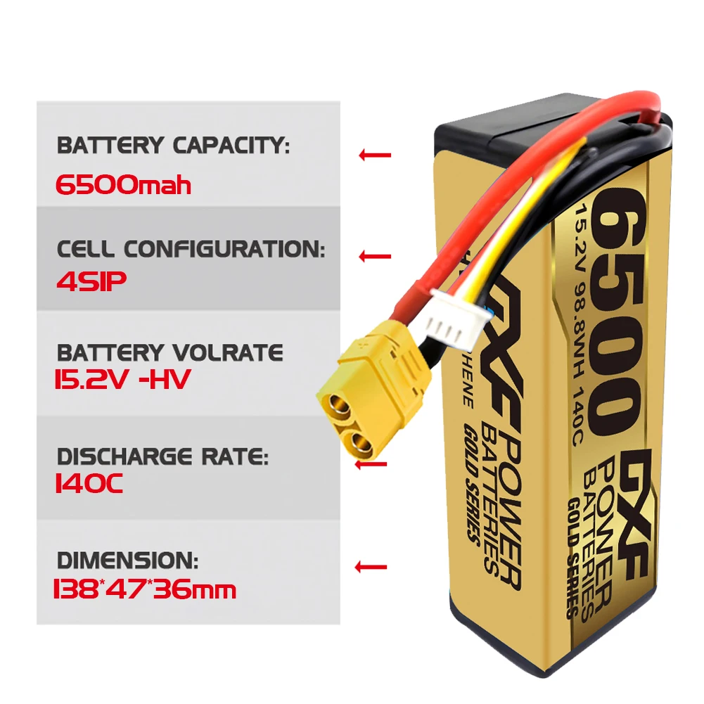 DXF 4S 6S Lipo 14.8V 15.2V 22.2V Battery 5200mAh 6200mAh 6500mAh 7000mAh 8000mAh 8400mAh 9200mAh 10000mAh for RC Car Buggy Tank