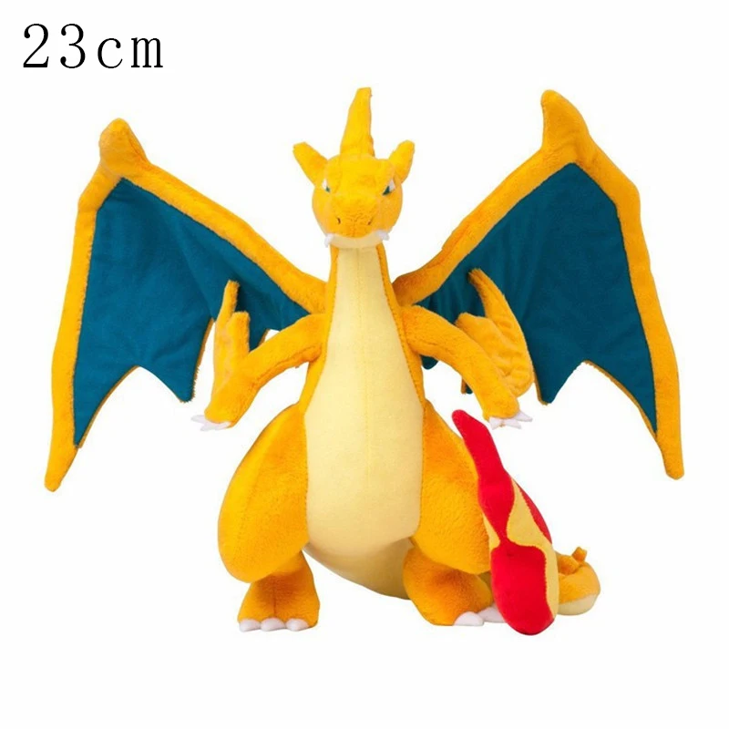 Pokemon Plush Shiny Black Charizard Pluszowa zabawka Pokemon Mega Evolution X & Y Charizard Miękka wypchana lalka Charizard do spania Prezent dla dziecka