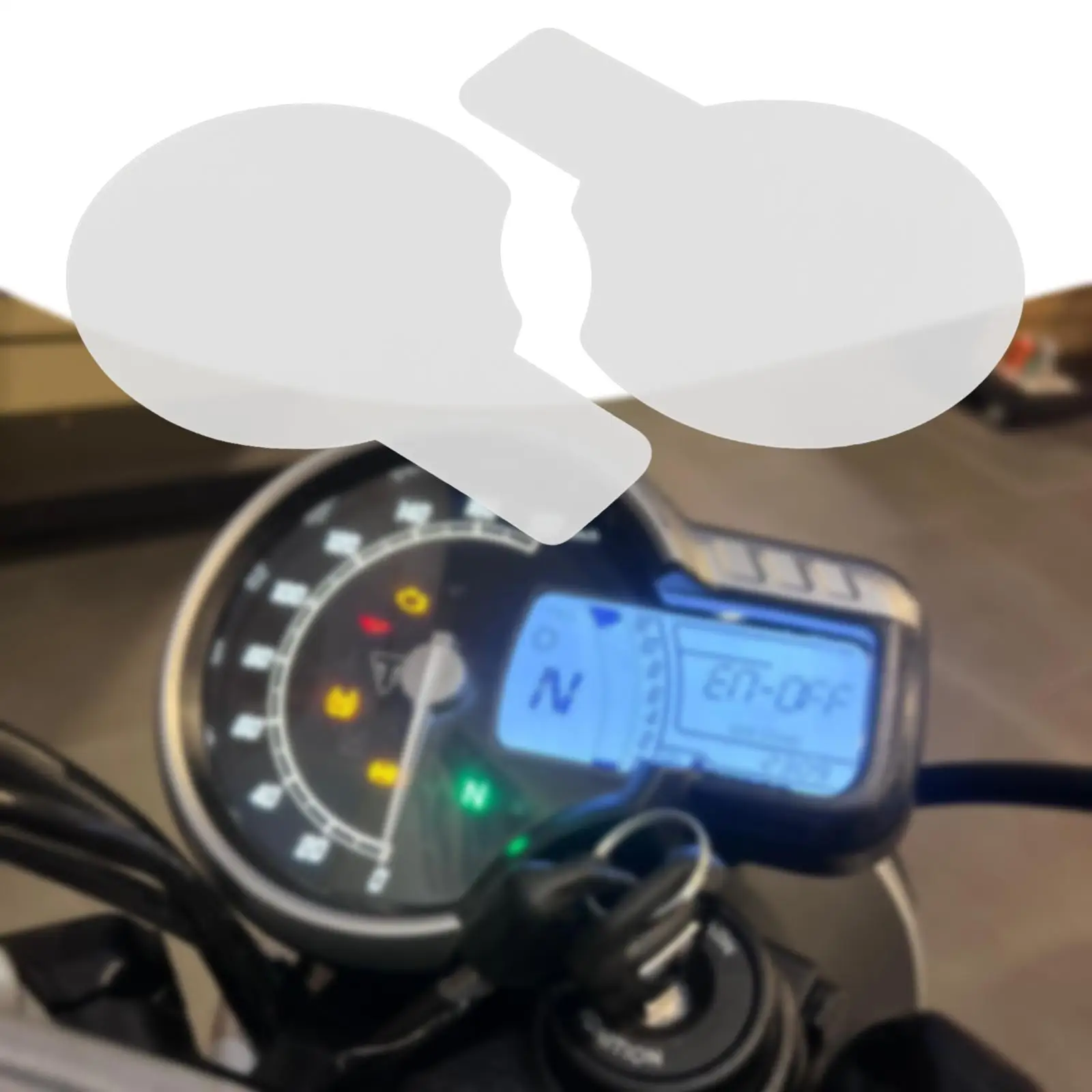 

2 Pieces Motorcycle Instrument Film Clear PVC Speedometer Protection Films