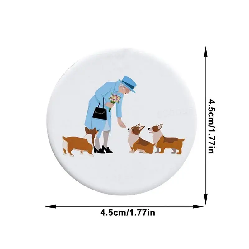 Украшение на Рождество «Королева и корги», модель 2022, Подвесные Украшения для автомобиля с изображением ее величества, королевы Елизаветы II