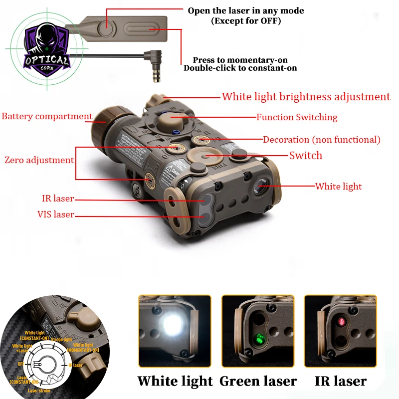 

New NGAL Nylon Laser Red/Green/Blue Red Dot IR Laser Aiming Airsoft Tactical Hunting Lighting Sight Pointer Fit Picatinny Rail