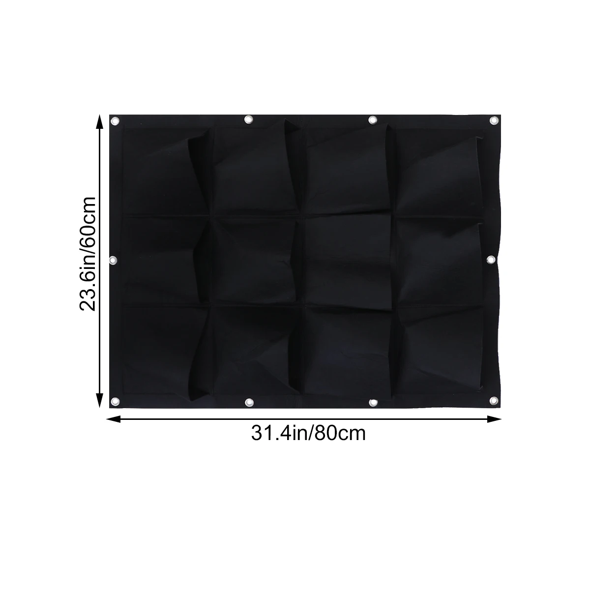 

Felt Planting Bag Vertical Hanging Wall Mount Planter Pots Grow Bag Moisture Retention Breathing Material Herb Garden Outdoor