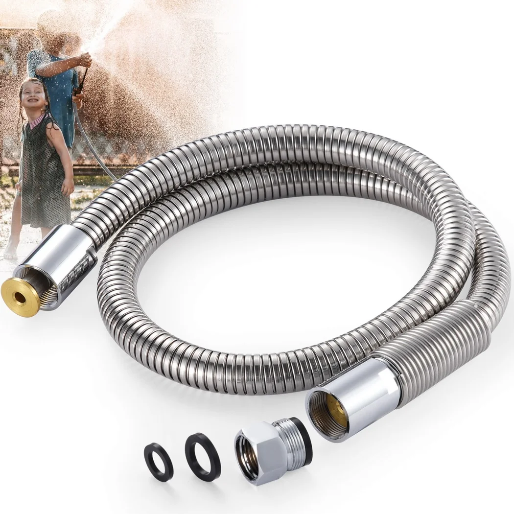 

Replacement Sink Hose Kit Kitchen Sink Hose Garden Hose For Kitchen Garden Bathroom Garage Durable 304 Stainless Steel 37.8 Inch