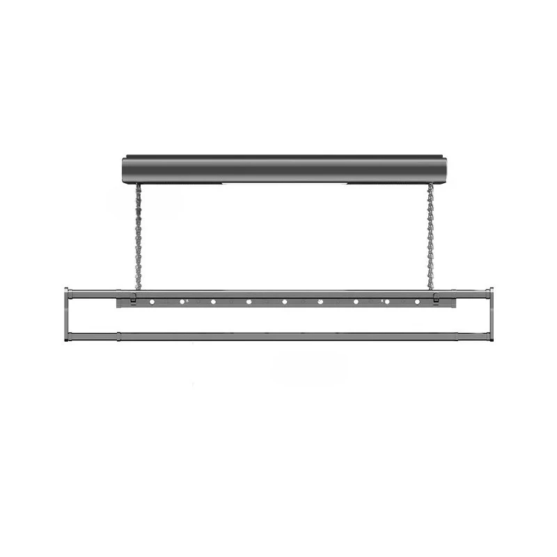 Foldable Retractable Laundry Drying Rack, Automatic Lifting Clothes Hanger with Remote Control & Light for Balcony