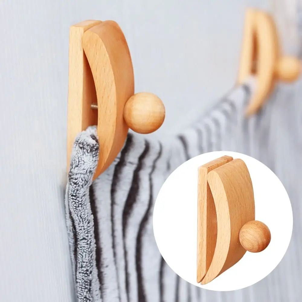 Quilt Wall Hanger Wooden Quilt Wall Clip Natural Wood Color Durable Wall Hanging Display Tapestry Clip Home Storage