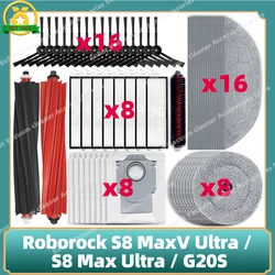 Compatibile per Roborock S8 MaxV Ultra / S8 Max Ultra / G20s spazzola laterale principale Mop panno filtro Hepa sacchetto della polvere accessori parti