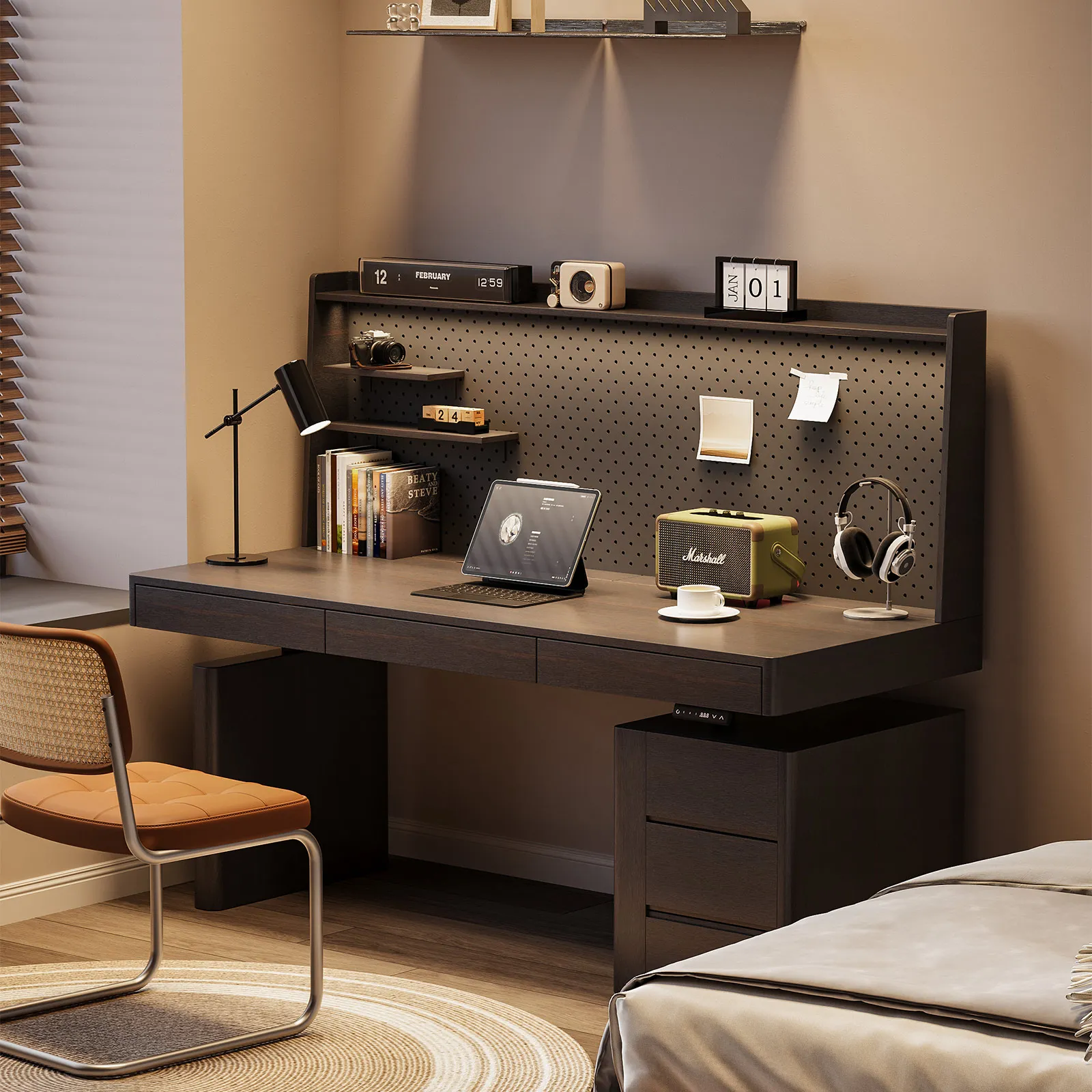 The Most Popular Study Desk Solid Wood Height-adjustable Desk Comfortable Home Office Desk With Factory Low Prices