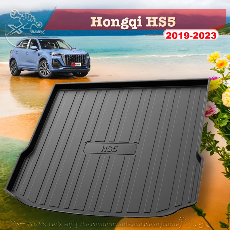 

For Hongqi HS5 2019-2023 Fit Car Trunk Mat All Season Black Cargo Mat 3D Shaped Laser Measured Trunk Liners