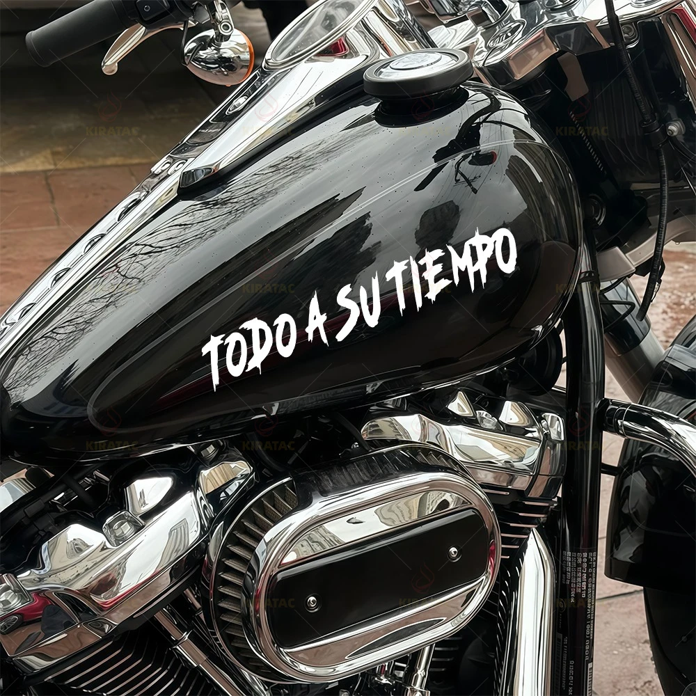 

Waterproof, Suitable for Decorative Fenders, Fuel Tank "TODO A SU TIEMPO" (everything Will Come in Time) Motorcycle Sticker,