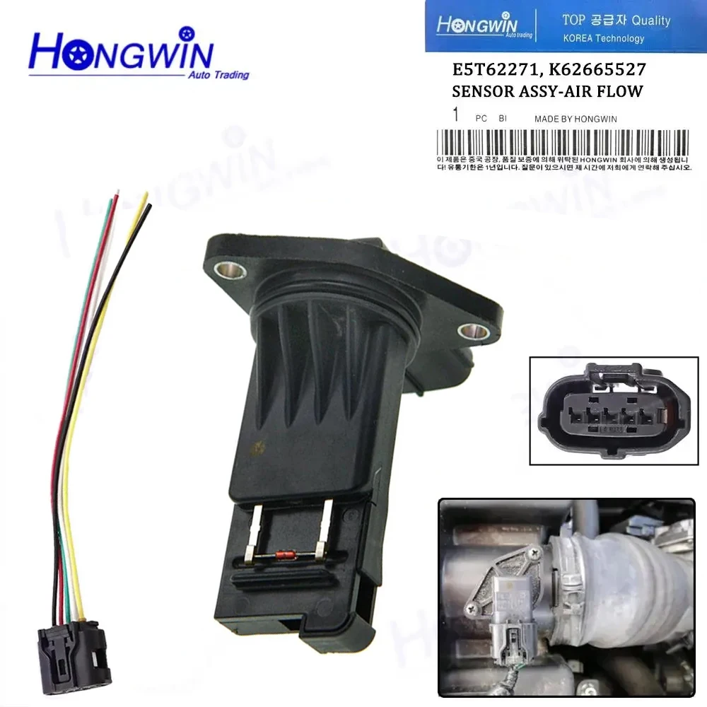 

Air Flow Sensor Meter MAF For Mazda 3 6 CX-3 2018-2023 CX-5 CX-9 MX-5 2.0L 2.5L L4 2014-2018 E5T62271 K62668409 AF10423