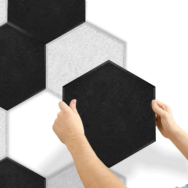 Hexagon Acoustic Panels Sound Proof Padding Hexagon Acoustic Absorption Panel For Recording Studio Office Home Acoustic