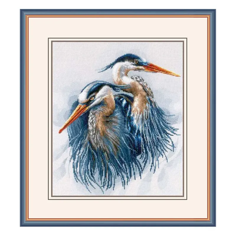 Cross Stitch Kit Fishxx D906 Blue Heron New Product Animal Precision Printing Living Room Decoration