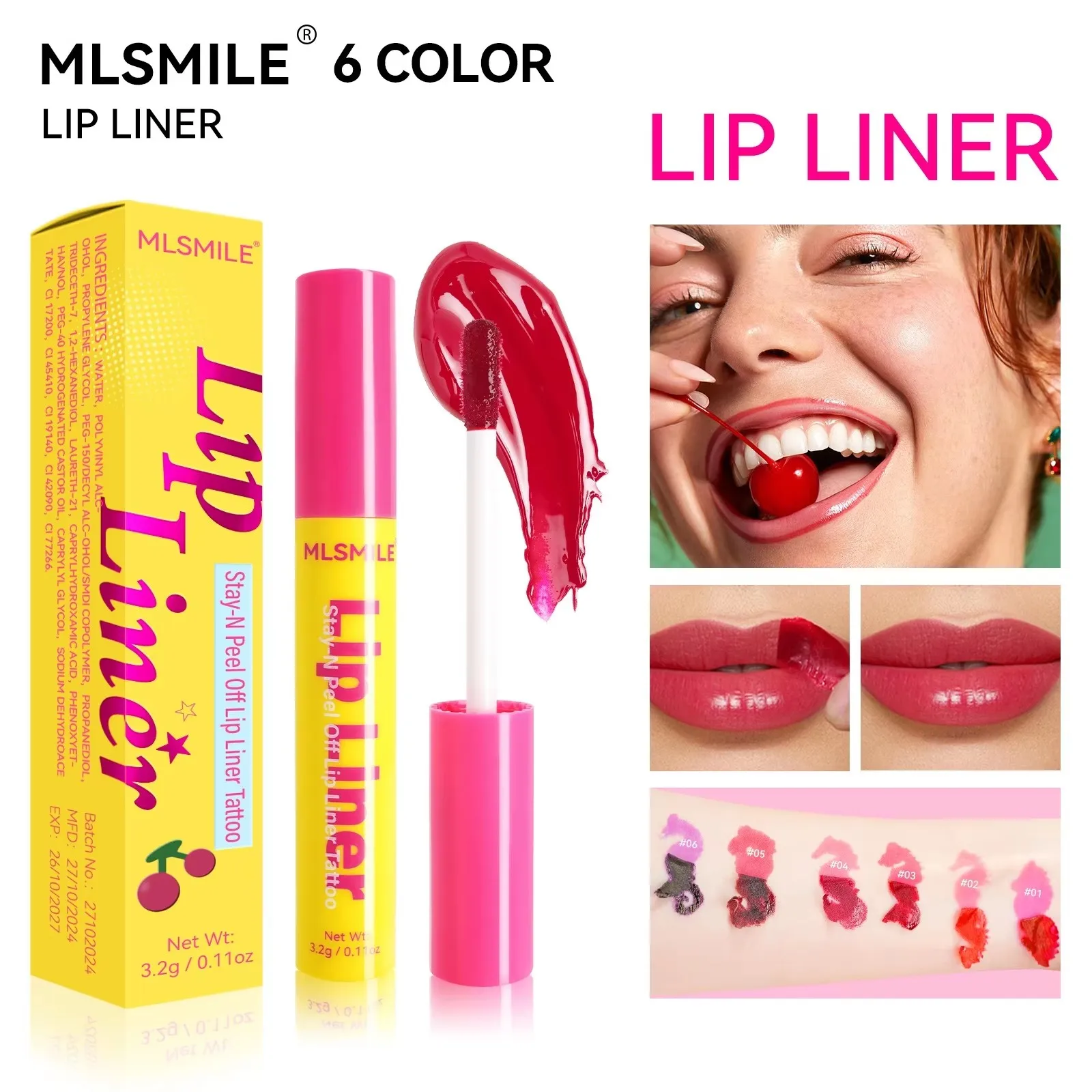 

6 Color Waterproof Lip Gloss Long-Lasting Non-stick Cup Sexy Liquid Lipstick Not Easy To Fade Lip Glaze Lip Mask Cosmetics.