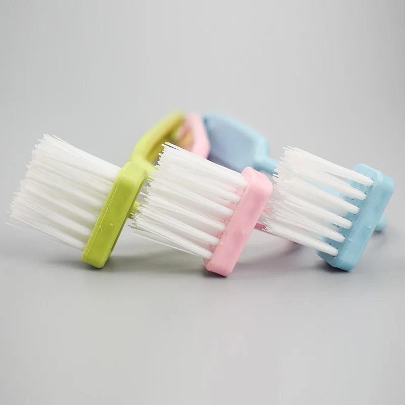 Plastic Curved Toilet Cleaner Brush Scrubber V Shape Toilet Corner Rim Cleaning Brush for Bathroom Window Kitchen Toilet Edge