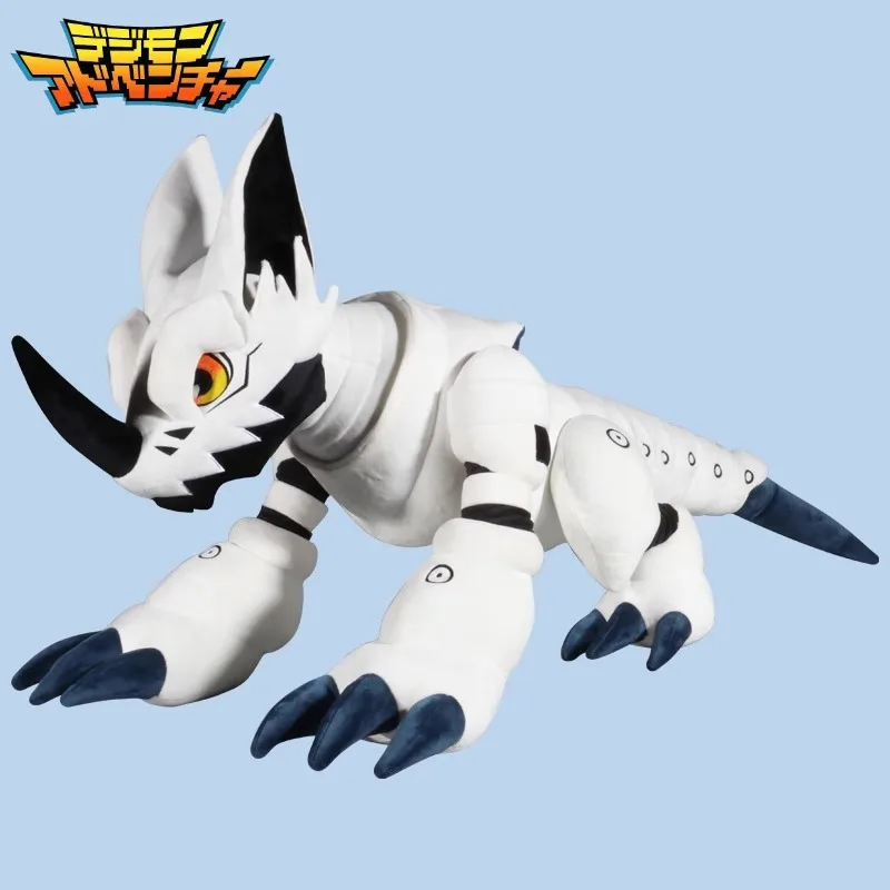 60cm Super Big Size Hackmon Digimon Anime Plush Stuffed Doll Kawaii Room Decoration Plushies Children's Pillow Holiday Gift
