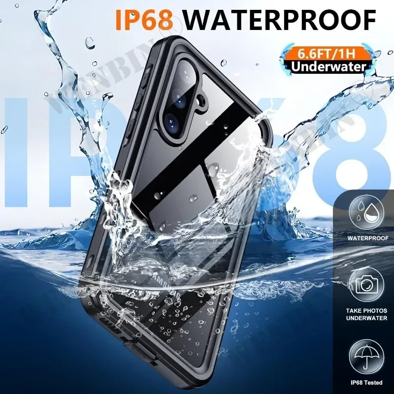 IP68 Waterproof Case For Samsung S24 S23 S22 Ultra S24 FE A35 A55 A15 A25 5G Metal Aluminum Swimming Phone Luxury Case