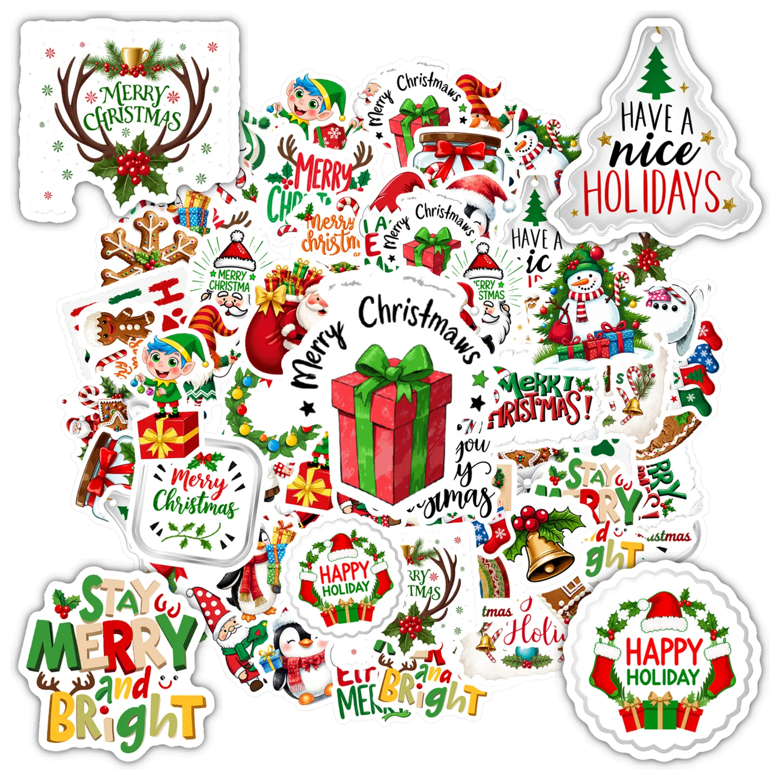 

35 шт.-50 шт. праздничные наклейки, милые наклейки с пингвинами, канцелярские наклейки для чемодана, холодильника, телефона, багажа