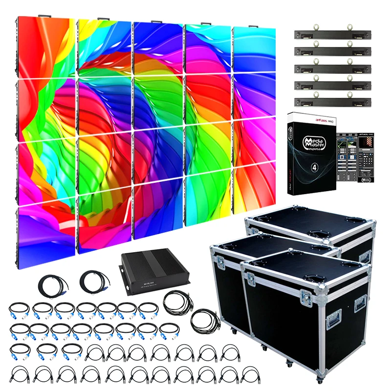 Customized OED ODM Full Color P3.9 Publicity Advertising Giant Flexible LED Screen Indoor Outdoor Stage Event Rental LED Display