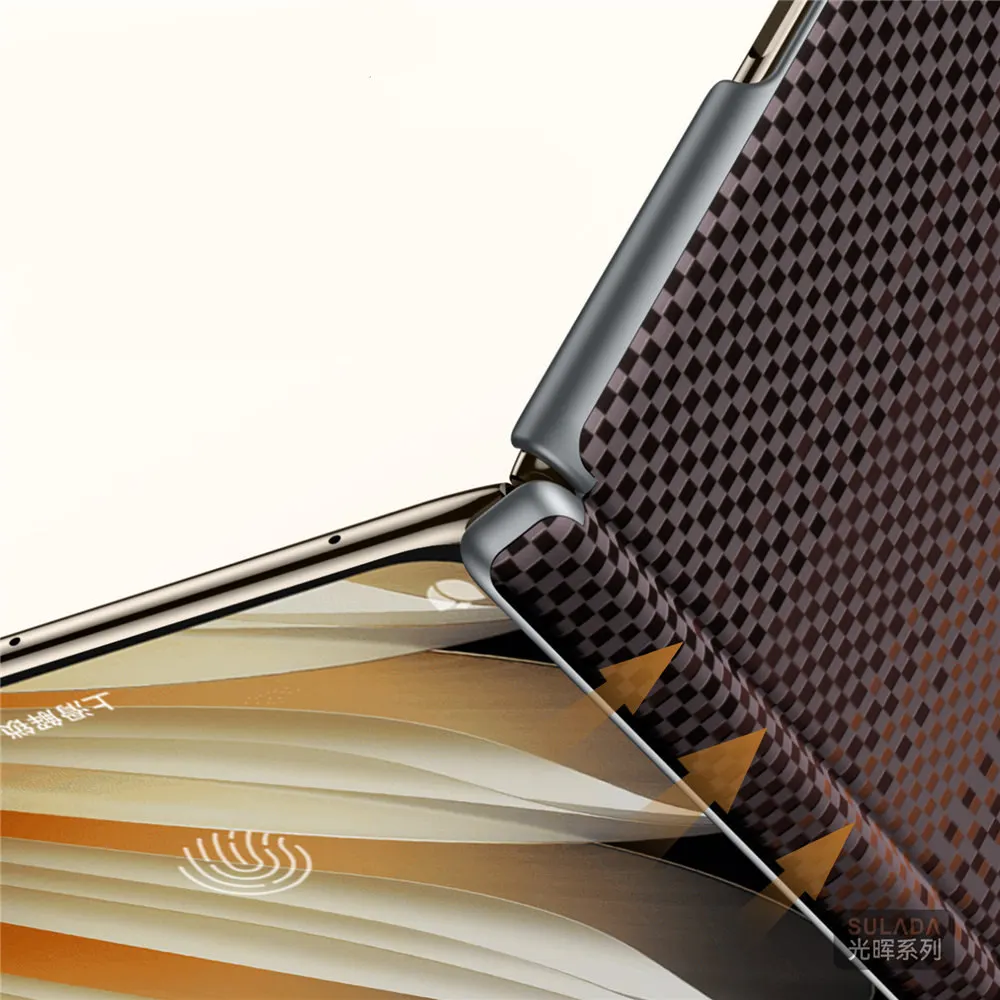 Sulada magnetische schlanke Leder-Magsafe-Hülle für Oppo Find N5 Scharnierpanzerung auf der Rückseite