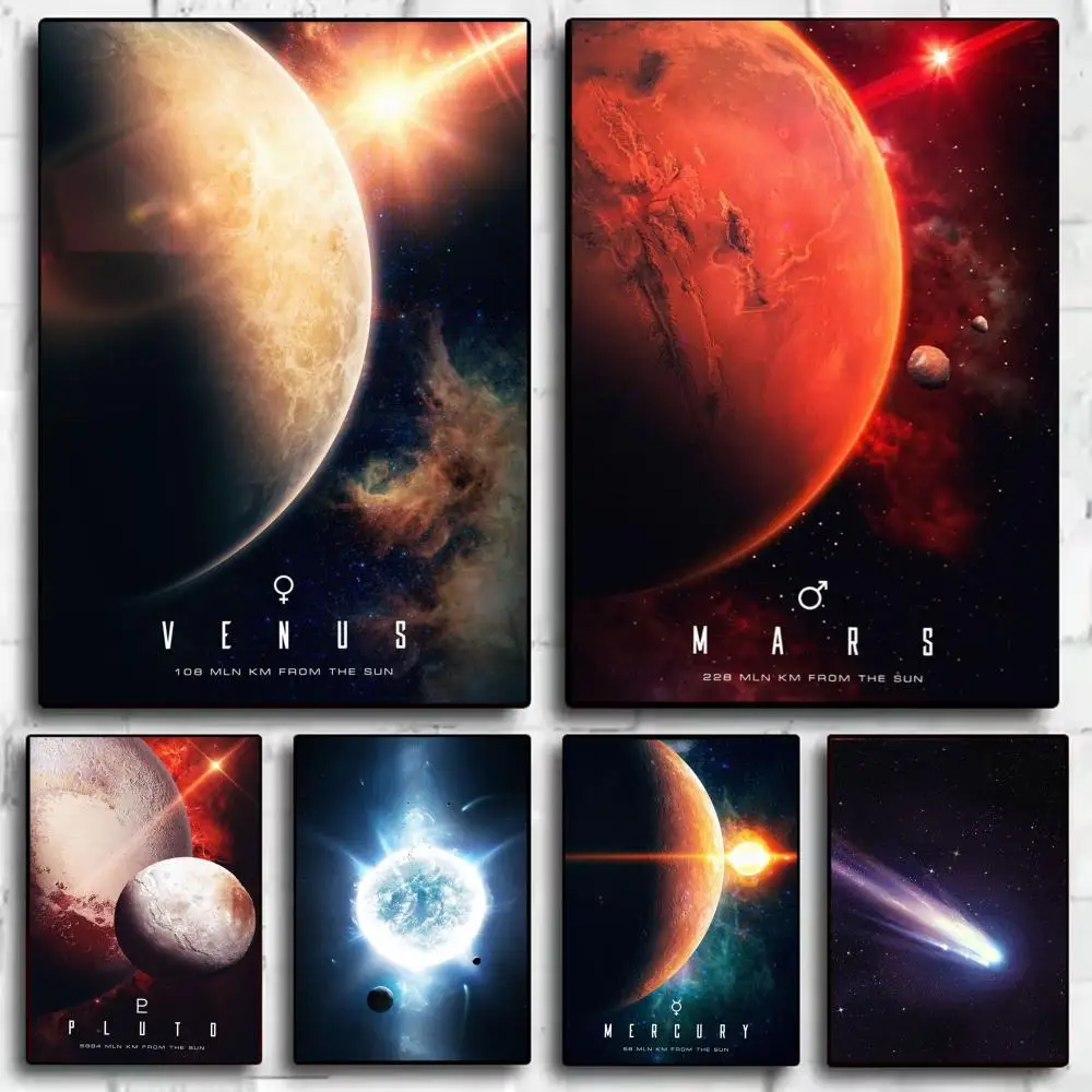 

Galactic star cool starry planet design Poster Paintings Posters & Prints Home Bedroom Living Room Decor Holiday Gifts Souvenir