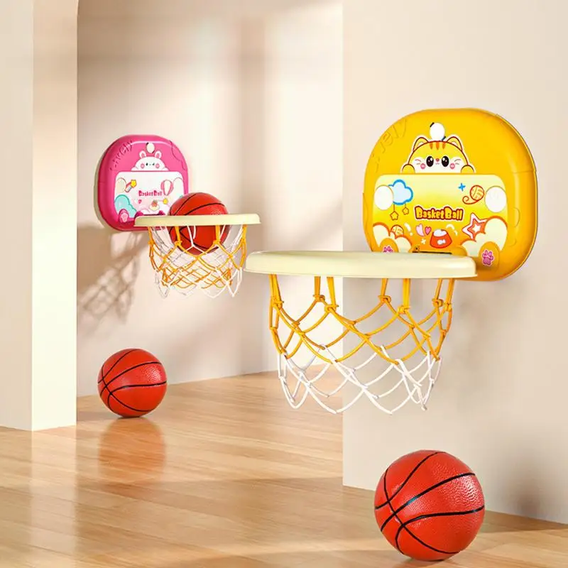 Toddler Basketball Goal Toys Height Adjustable Basketball Hoops & Goals Silent Toy Basketball Products For Active Play