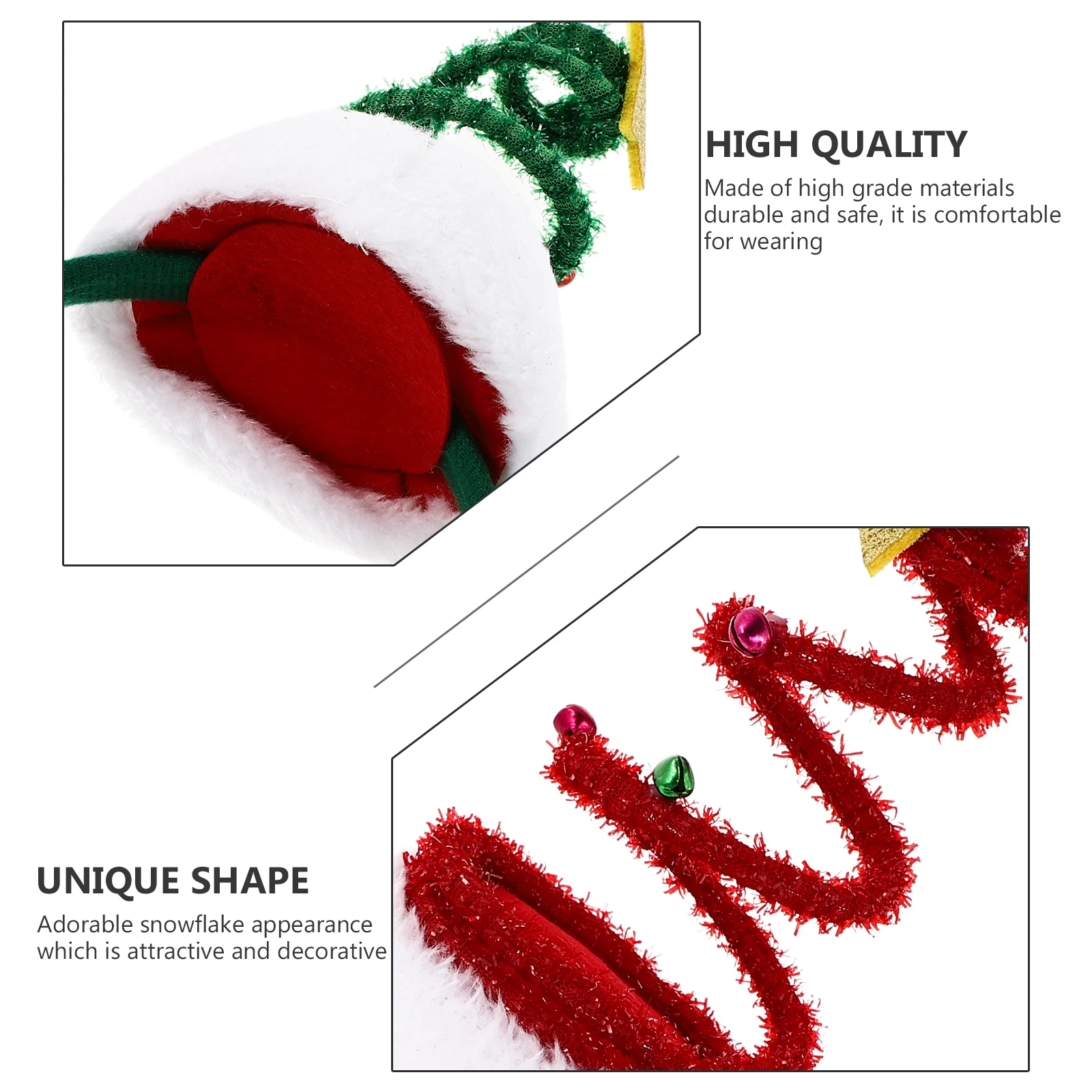 

2Pcs Christmas Spring Headb s Hair Headdresses Accessories Decorative Hoops Holiday Party Xmas Hair Decor Lovely