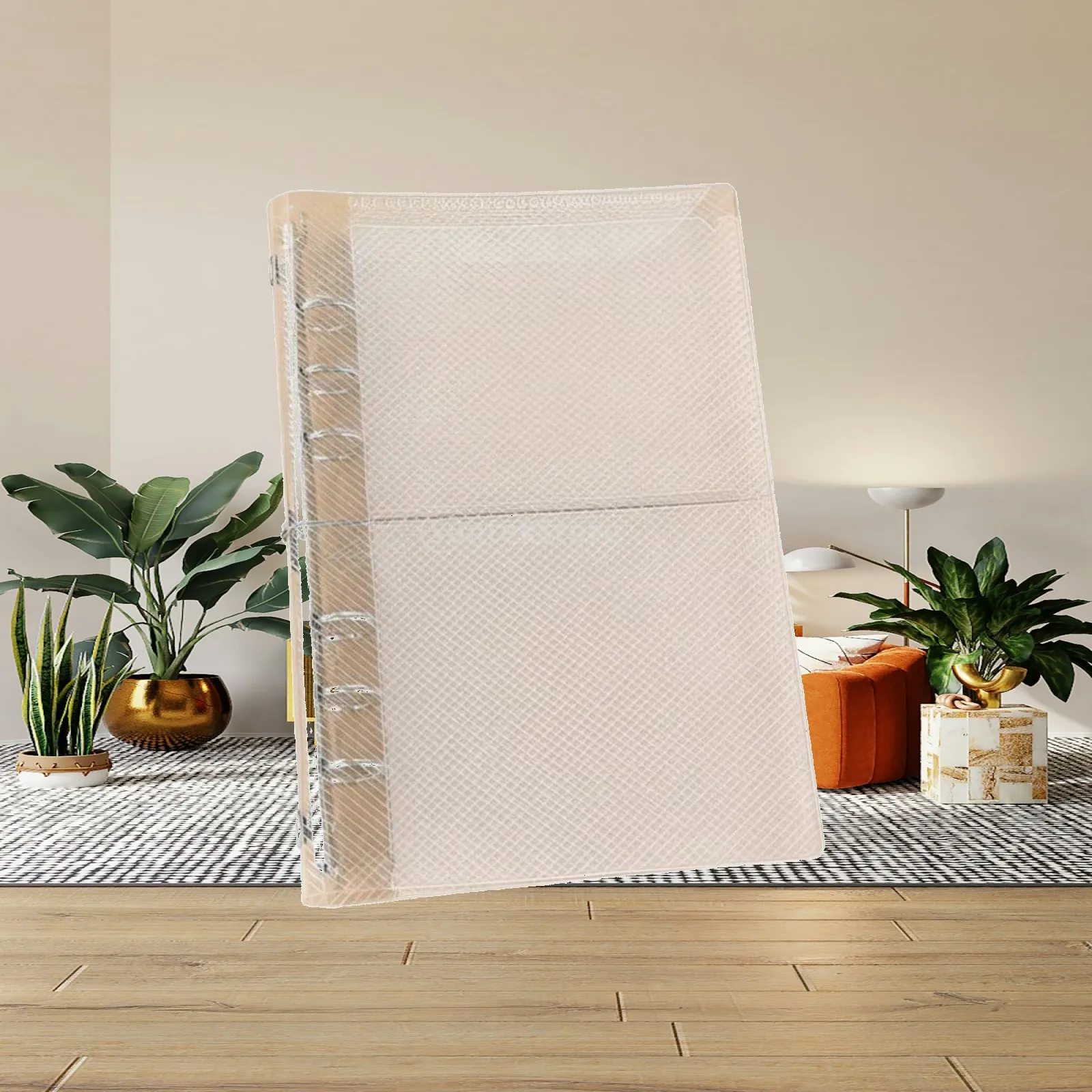 Easy Flip Loose Leaf Notebook with PP Material and Alloy Rings for Creative Storage Solutions