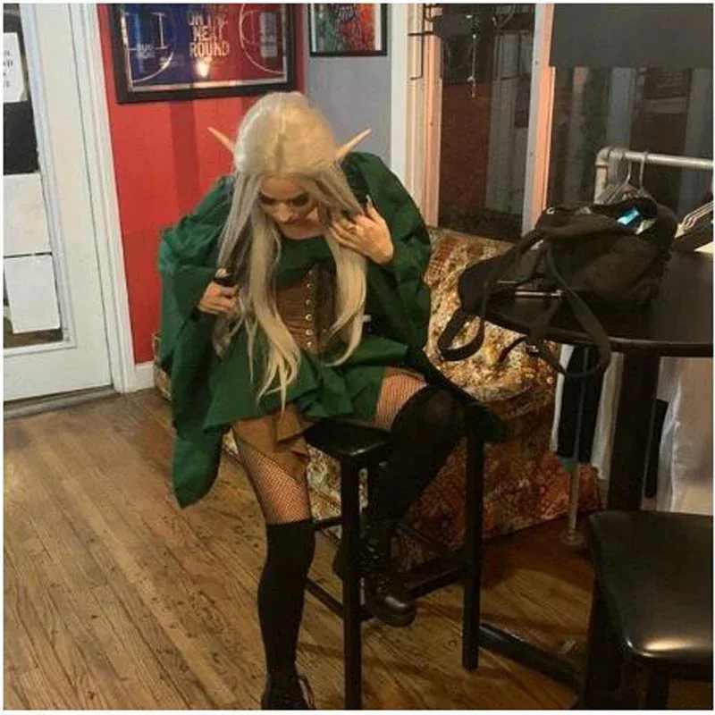 Женский костюм для косплея средневекового эльфа, феи, эльфийского цвета, торжественное платье кельтской принцессы, вечерние юбки с высокой талией, топ-корсет, комплект